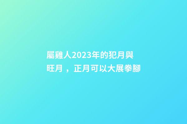 屬雞人2023年的犯月與旺月，正月可以大展拳腳